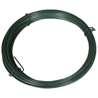 Fir de tensionare pentru gard, 25 m, 1,4/2 mm, oțel, verde GartenMobel Dekor