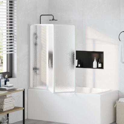 Paravan cadă duș, 141x132 cm, 3 panouri, pliabil  GartenMobel Dekor