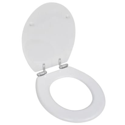 Capac WC cu închidere silențioasă alb MDF design simplu GartenMobel Dekor
