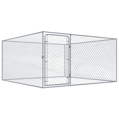 Padoc pentru câini de exterior, 2 x 2 x 1 m, oțel galvanizat GartenMobel Dekor