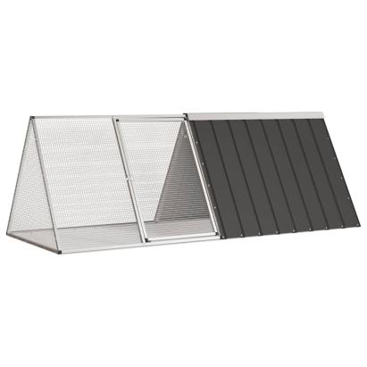 Cușcă pentru iepuri antracit 201,5x80,5x71 cm oțel galvanizat GartenMobel Dekor