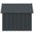 Casă pentru câini antracit 116,5x103x81,5 cm oțel galvanizat GartenMobel Dekor