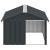 Casă pentru câini antracit 116,5x153x81,5 cm oțel galvanizat GartenMobel Dekor