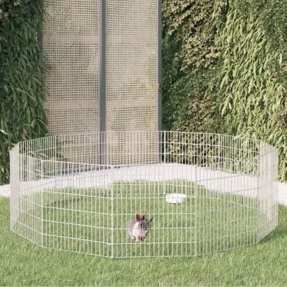 Adăpost pentru animale cu 12 panouri, 54x60 cm, fier galvanizat GartenMobel Dekor