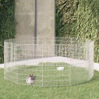 Adăpost pentru animale cu 12 panouri, 54x80 cm, fier galvanizat GartenMobel Dekor