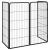 Padoc pentru câini cu 4 panouri, negru, 50x100 cm, oțel GartenMobel Dekor