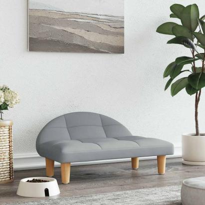 Pat de câini, gri deschis, 70x52x30 cm, material textil GartenMobel Dekor