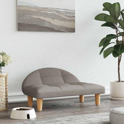 Pat de câini, gri taupe, 70x52x30 cm, material textil GartenMobel Dekor