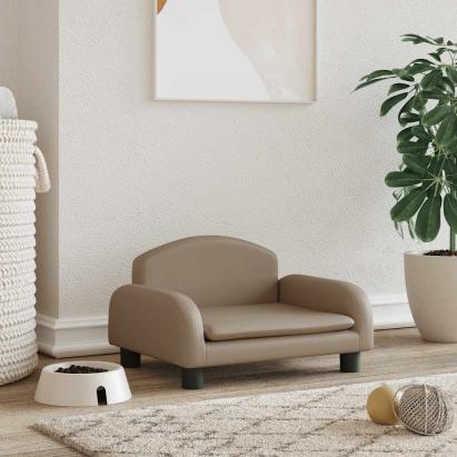 Pat de câini, cappuccino, 50x40x30 cm, piele ecologică GartenMobel Dekor