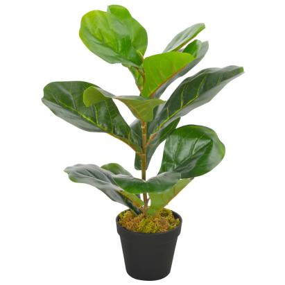 Plantă artificială ficus cu ghiveci, verde, 45 cm GartenMobel Dekor