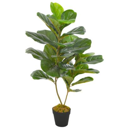 Plantă artificială ficus cu ghiveci, verde, 90 cm GartenMobel Dekor