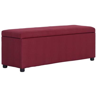Banchetă cu zonă de depozitare, roșu vin, 116cm, poliester GartenMobel Dekor