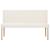 Bancă, crem, 139,5 cm, piele ecologică GartenMobel Dekor