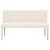 Bancă, crem, 139,5 cm, poliester GartenMobel Dekor