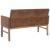 Bancă cu brațe, maro, 140 cm, piele întoarsă ecologică GartenMobel Dekor