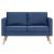 Canapea cu 2 locuri, albastru, material textil GartenMobel Dekor