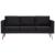 Canapea cu 3 locuri, negru, material textil GartenMobel Dekor