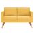 Canapea cu 2 locuri, galben, material textil GartenMobel Dekor