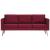 Canapea cu 3 locuri, roșu vin, material textil GartenMobel Dekor