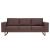 Canapea cu 3 locuri, maro, material textil GartenMobel Dekor