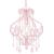 Lustră cu mărgele, roz, rotund, E14 GartenMobel Dekor