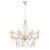 Candelabru cu mărgele, alb, 8 becuri E14 GartenMobel Dekor