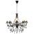 Candelabru cu mărgele, negru, 8 becuri E14 GartenMobel Dekor