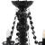 Candelabru cu mărgele, negru, 8 becuri E14 GartenMobel Dekor
