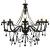 Candelabru cu mărgele, negru, 8 becuri E14 GartenMobel Dekor