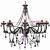 Candelabru cu mărgele, negru, 8 becuri E14 GartenMobel Dekor