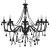 Candelabru cu mărgele, negru, 8 becuri E14 GartenMobel Dekor
