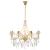 Candelabru cu mărgele, auriu, 8 becuri E14 GartenMobel Dekor