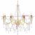 Candelabru cu mărgele, auriu, 8 becuri E14 GartenMobel Dekor
