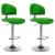 Scaune de bar, 2 buc., verde, piele ecologică GartenMobel Dekor