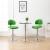 Scaune de bar, 2 buc., verde, piele ecologică GartenMobel Dekor