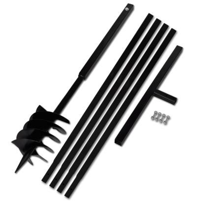 Burghiu de sol cu mâner 180 mm cu tub prelungitor 5 m, oțel GartenMobel Dekor