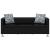 Set canapele 3 locuri și 2 locuri, negru, piele artificială  GartenMobel Dekor