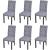 Scaune de sufragerie, 6 buc., gri deschis, material textil GartenMobel Dekor