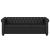 Canapea Chesterfield cu 2 și 3 locuri, piele artificială, negru  GartenMobel Dekor