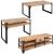 Set mobilier de sufragerie, 3 piese, lemn masiv de acacia GartenMobel Dekor