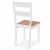 Scaune de bucătărie, 6 buc., alb, lemn masiv de hevea GartenMobel Dekor