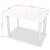 Set mobilier bistro, 3 piese, alb, plastic GartenMobel Dekor