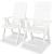 Set mobilier bistro, 3 piese, alb, plastic GartenMobel Dekor