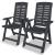 Set mobilier bistro, 3 piese, antracit, plastic GartenMobel Dekor