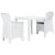 Set mobilier bistro, 3 piese, alb, plastic, aspect ratan GartenMobel Dekor
