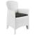 Set mobilier de exterior, 7 piese, alb, plastic, aspect ratan GartenMobel Dekor