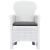 Set mobilier de exterior, 7 piese, alb, plastic, aspect ratan GartenMobel Dekor