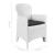 Set mobilier de exterior, 7 piese, alb, plastic, aspect ratan GartenMobel Dekor