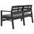 Set mobilier de exterior, 4 piese, antracit, plastic GartenMobel Dekor