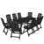 Set mobilier de exterior, 11 piese, antracit, plastic GartenMobel Dekor